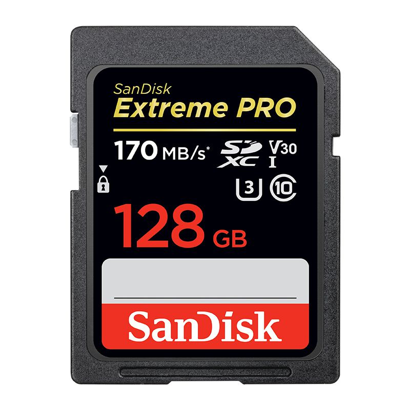 閃迪 128GB SD存儲卡 U3 C10 V30 4K至尊超極速版數碼相機內存卡 讀速170MB/s 寫速90MB/s