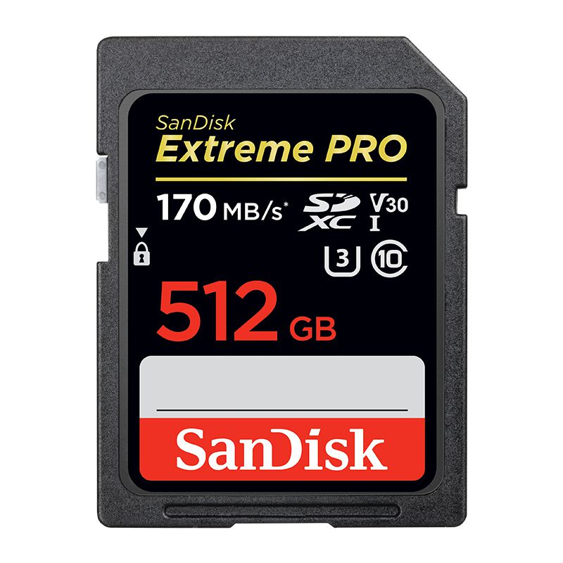 閃迪 512GB SD存儲卡 U3 C10 4K 至尊超極速版數碼相機內存卡 讀速170MB/s 寫速90MB/s